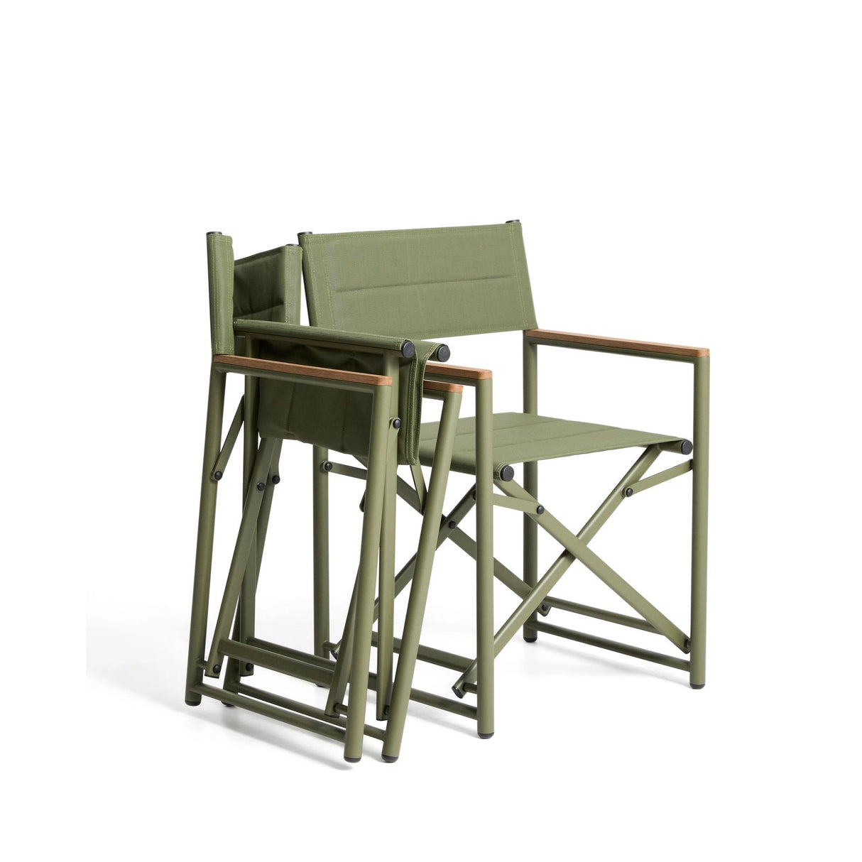 Outdoor-Klappstuhl Tisno aus grünem Aluminium und grünem Texteline von Kave Home – Bild 9