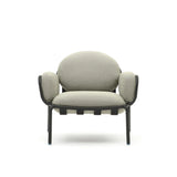 Outdoor-Sessel Joncols mit Bezug in Beige aus Aluminium mit grau lackiertem Finish von Kave Home – Produktbild 4