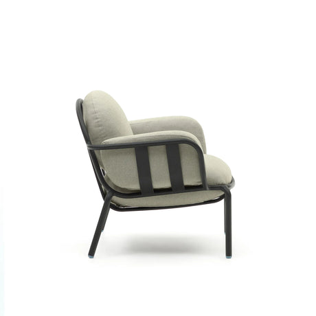 Outdoor-Sessel Joncols mit Bezug in Beige aus Aluminium mit grau lackiertem Finish von Kave Home – Produktbild 6