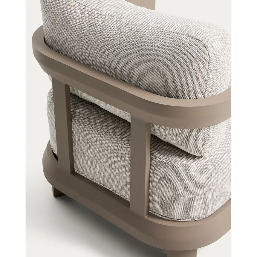 Outdoor-Sessel Nerano aus Aluminium in Taupe von Kave Home – Bild 10