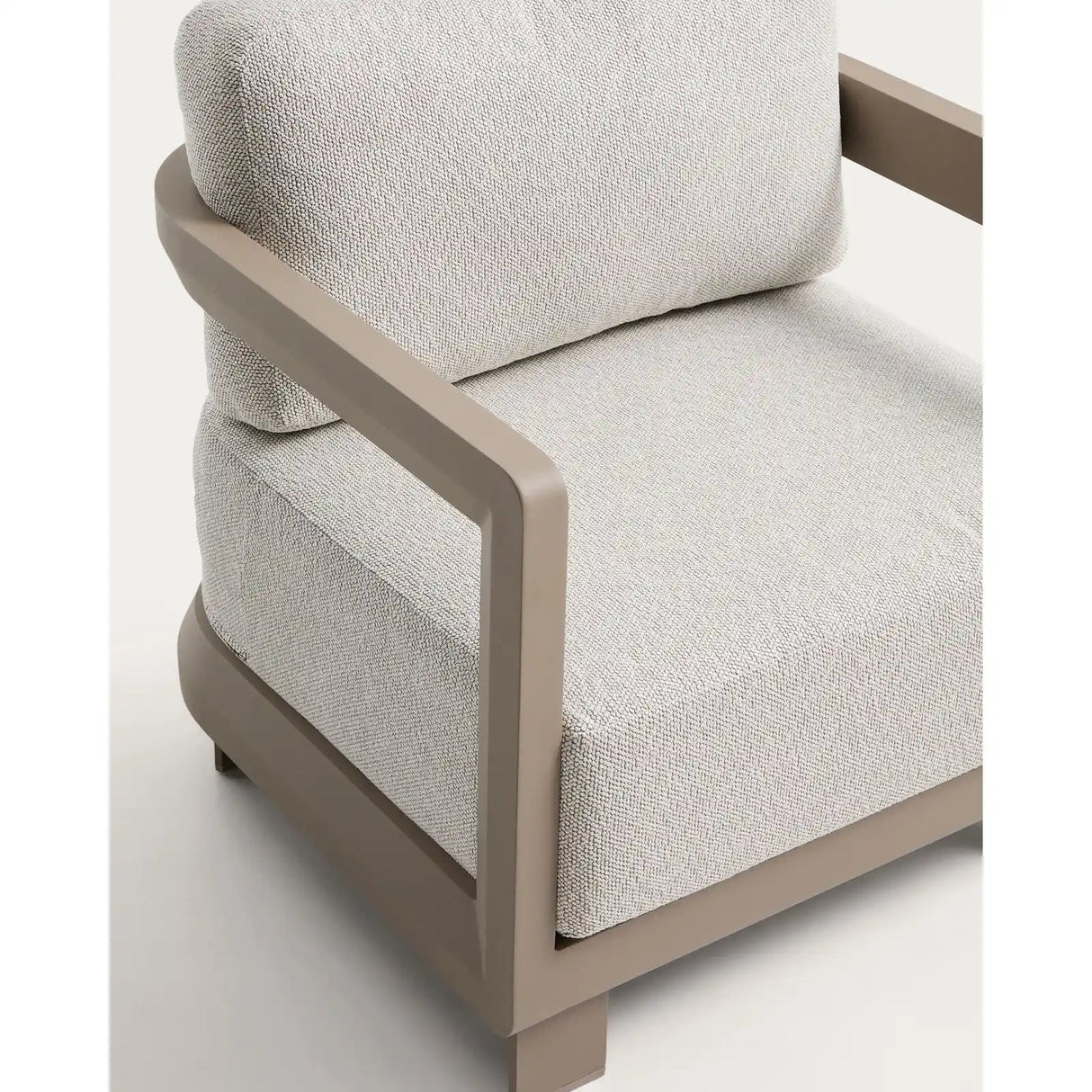 Outdoor-Sessel Nerano aus Aluminium in Taupe von Kave Home – Bild 8
