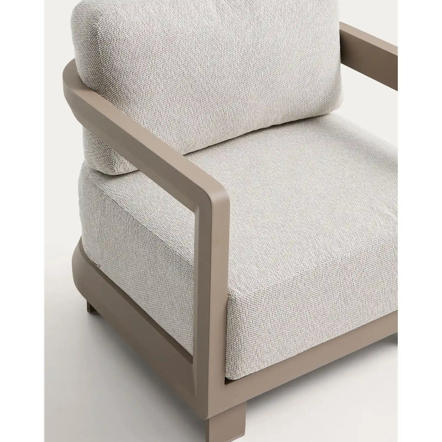 Outdoor-Sessel Nerano aus Aluminium in Taupe von Kave Home – Bild 8