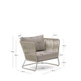 Outdoor-Sessel Saconca aus Seil und beige verzinktem Stahl von Kave Home – Bild 2