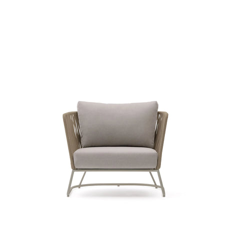 Outdoor-Sessel Saconca aus Seil und beige verzinktem Stahl von Kave Home – Bild 4