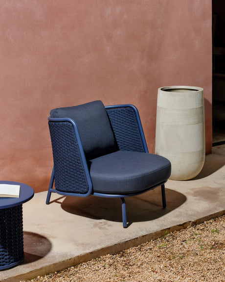 Outdoor-Sessel Sedalis aus Aluminium und blauem Seil von Kave Home – Produktbild 6