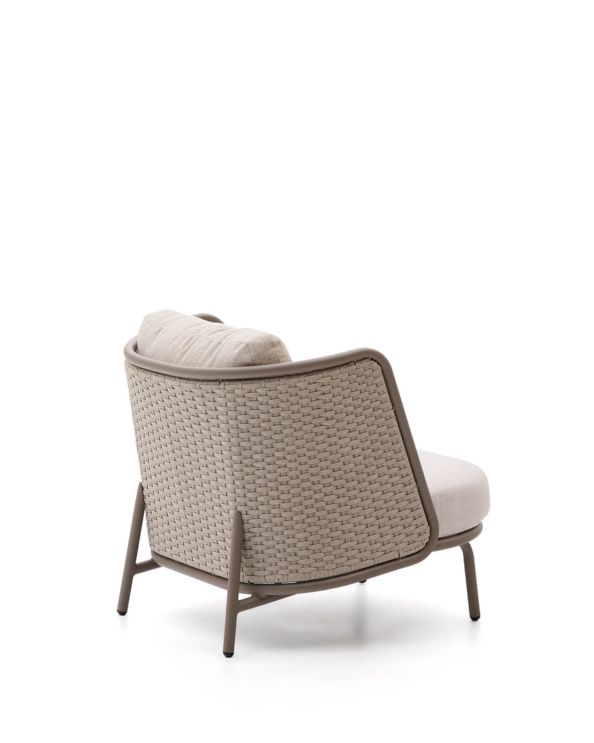 Outdoor-Sessel Sedalis aus Aluminium und taupefarbenem Seil von Kave Home – Produktbild 11