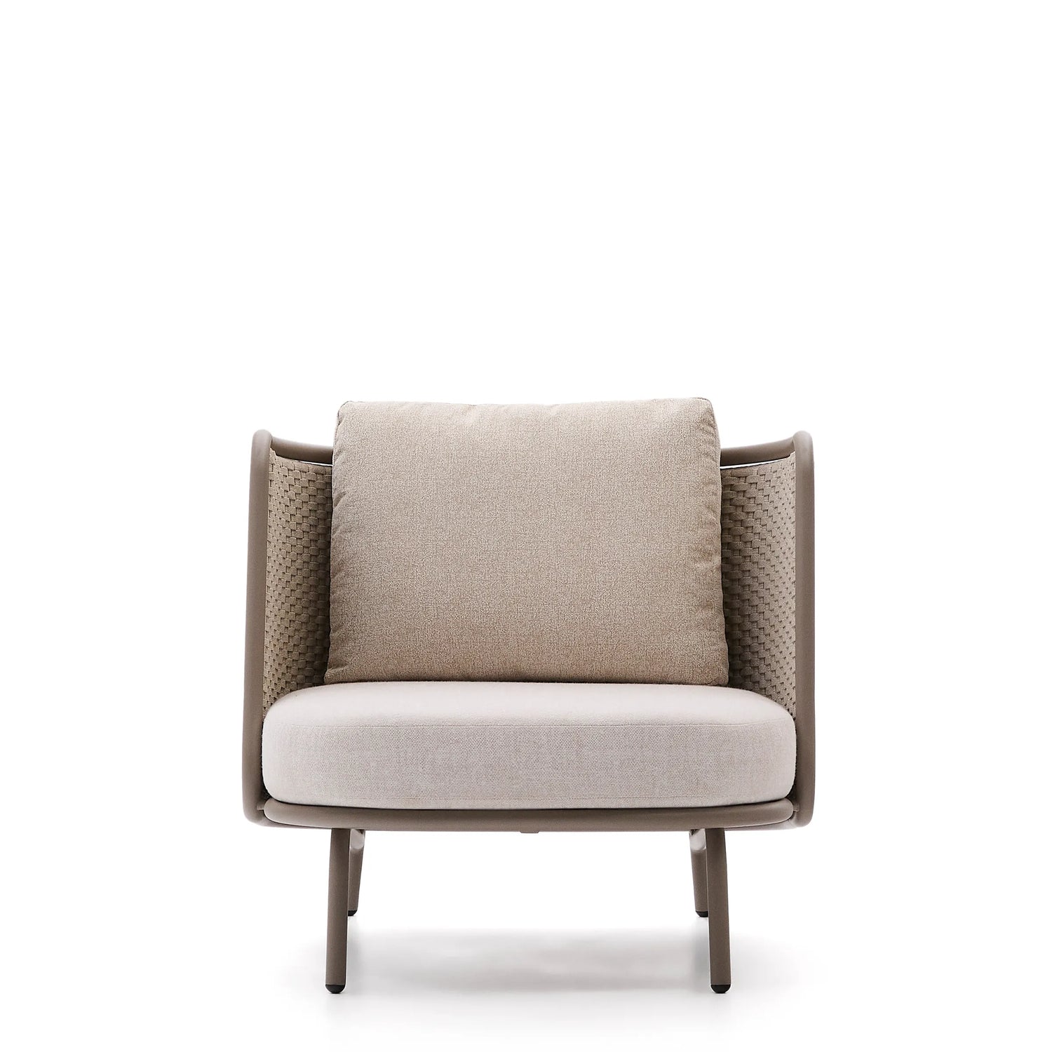 Outdoor-Sessel Sedalis aus Aluminium und taupefarbenem Seil von Kave Home – Produktbild 12