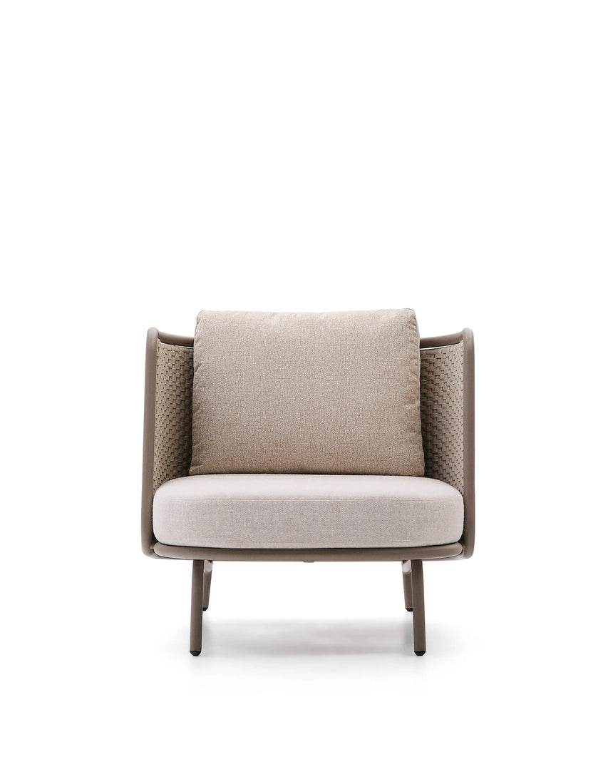 Outdoor-Sessel Sedalis aus Aluminium und taupefarbenem Seil von Kave Home – Produktbild 12