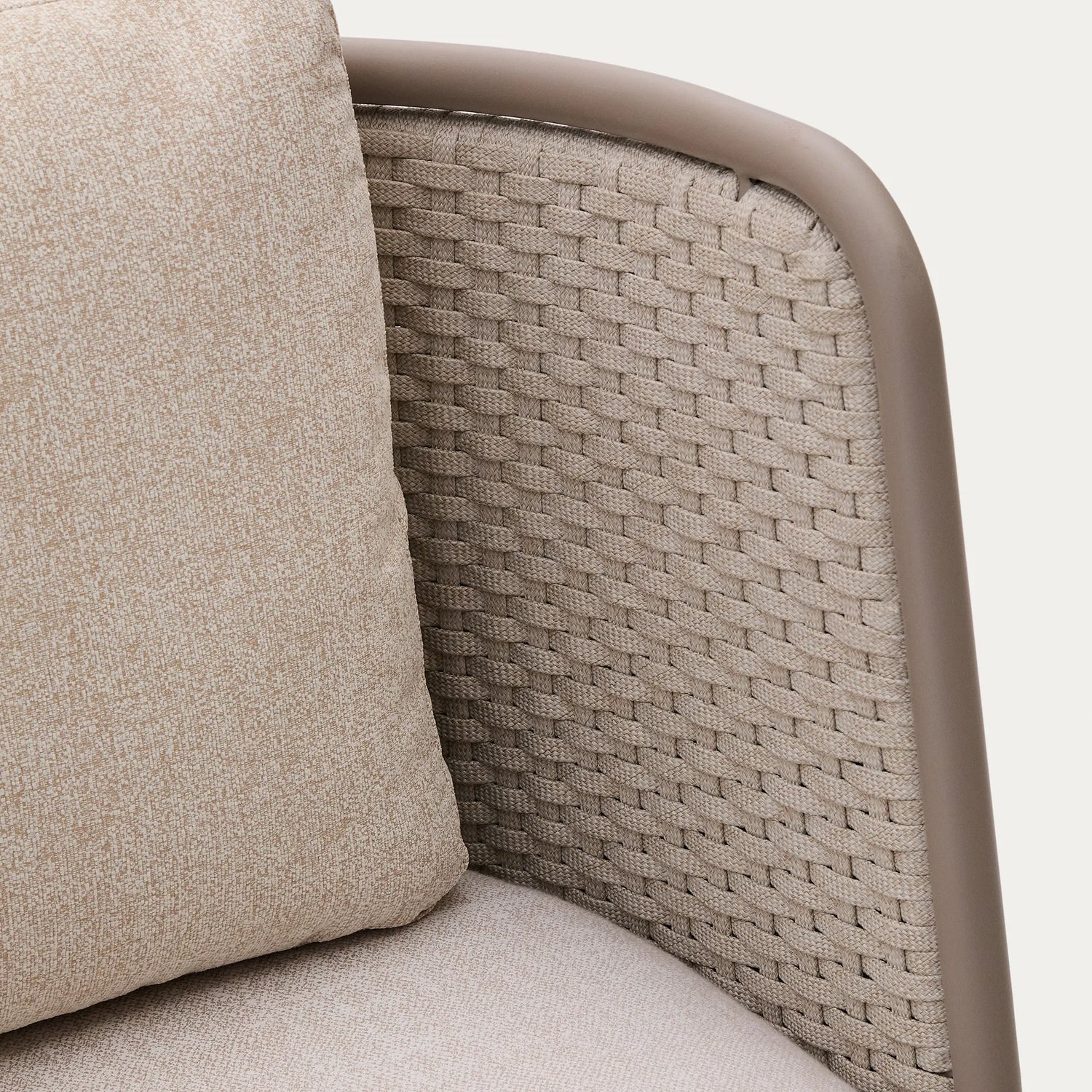 Outdoor-Sessel Sedalis aus Aluminium und taupefarbenem Seil von Kave Home – Produktbild 2