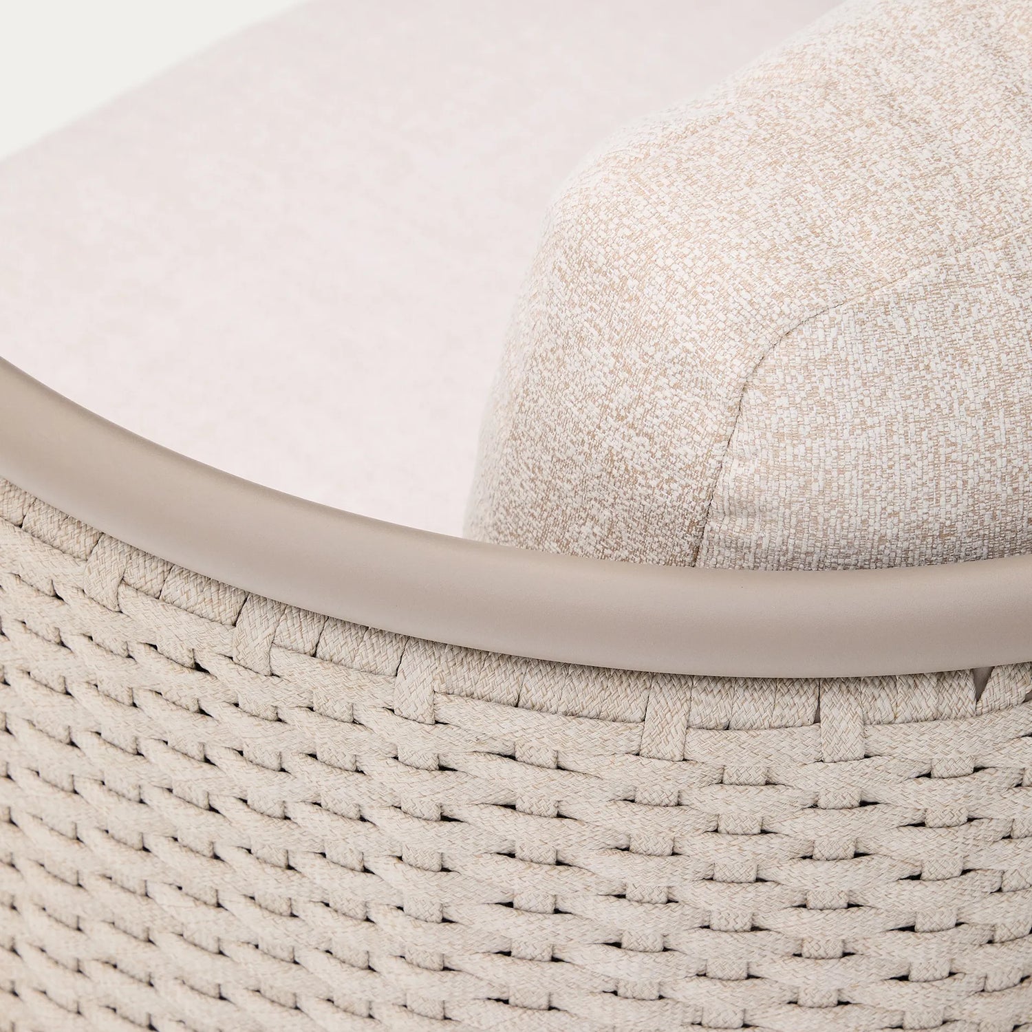 Outdoor-Sessel Sedalis aus Aluminium und taupefarbenem Seil von Kave Home – Produktbild 4