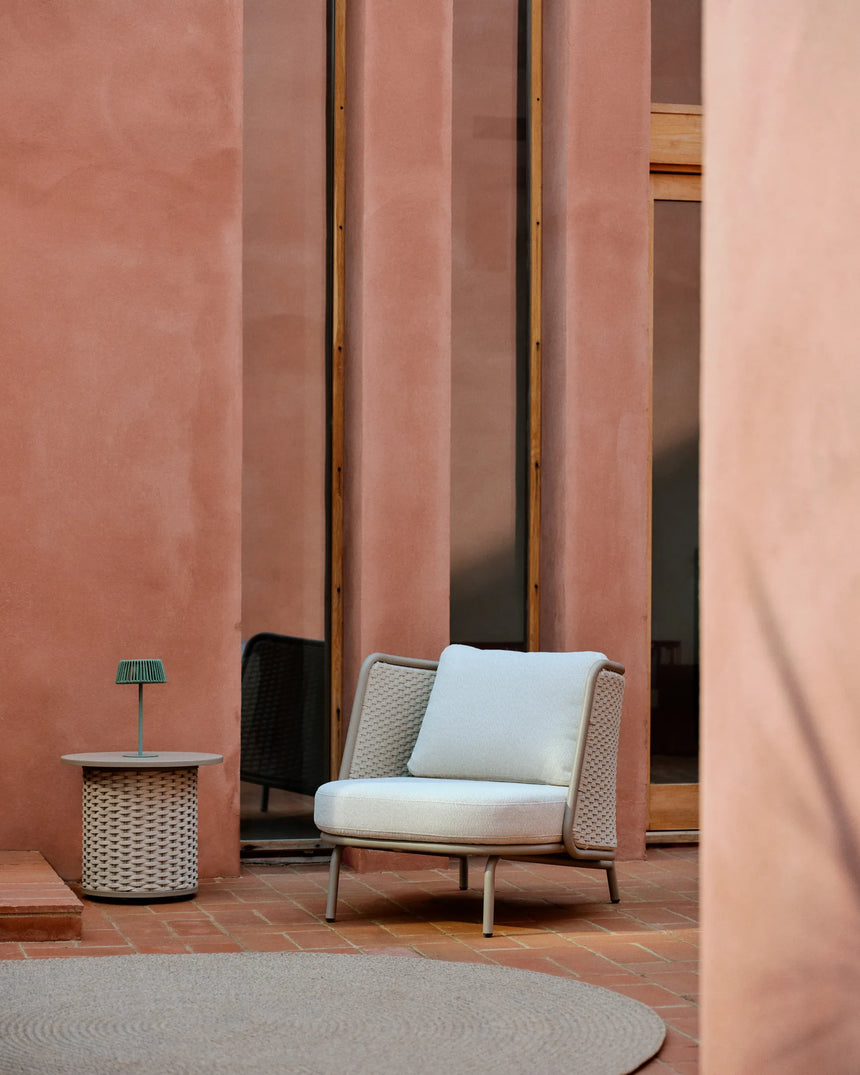 Outdoor-Sessel Sedalis aus Aluminium und taupefarbenem Seil von Kave Home – Produktbild 6