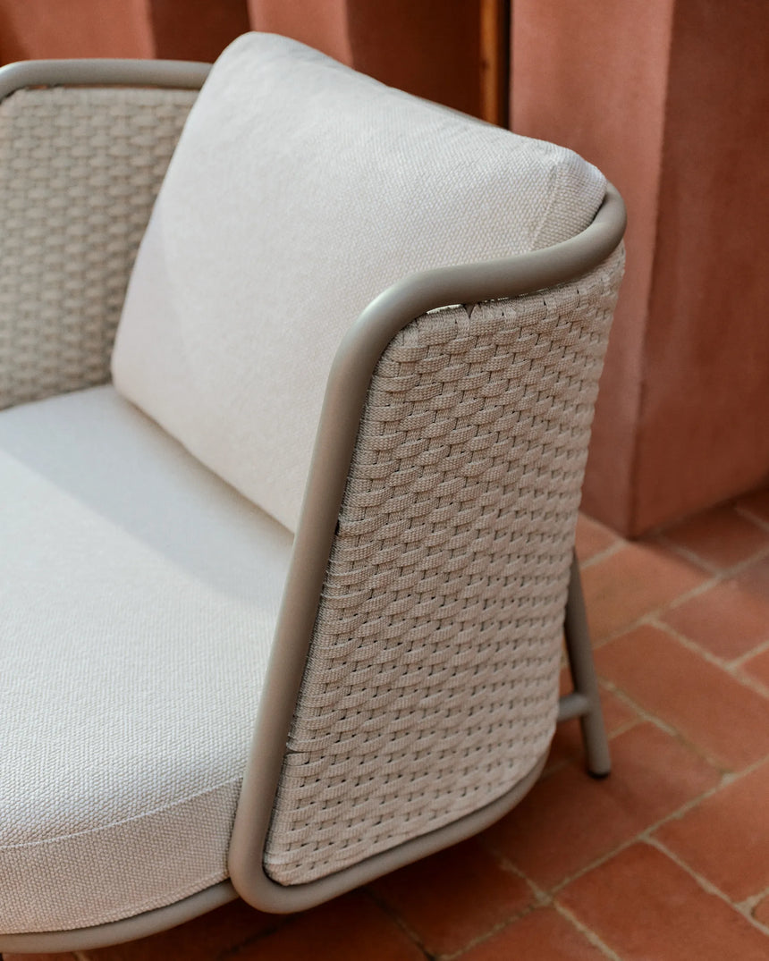 Outdoor-Sessel Sedalis aus Aluminium und taupefarbenem Seil von Kave Home – Produktbild 7