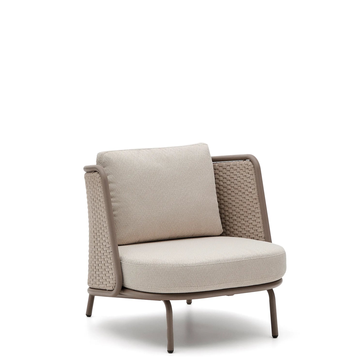 Outdoor-Sessel Sedalis aus Aluminium und taupefarbenem Seil von Kave Home – Produktbild 9