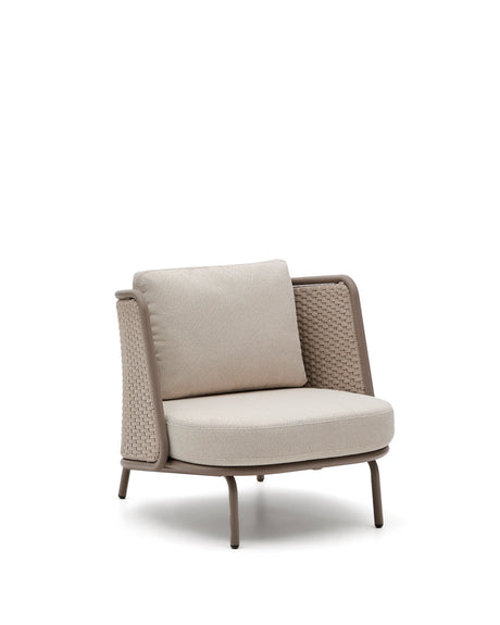 Outdoor-Sessel Sedalis aus Aluminium und taupefarbenem Seil von Kave Home – Produktbild 9