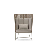 Outdoor-Sessel mit hoher Rückenlehne Saconca aus Seil und beige verzinktem Stahl von Kave Home – Bild 3