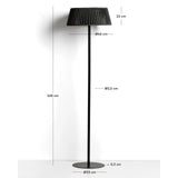 Outdoor-Solar-Stehlampe Aldet aus flachem Seil mit Metallfuß, Ø 46 cm von Kave Home – Bild 4