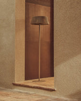 Outdoor-Solar-Stehlampe Aldet aus flachem Seil mit beigem Metallfuß, Ø 46 cm von Kave Home – Bild 3