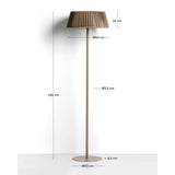 Outdoor-Solar-Stehlampe Aldet aus flachem Seil mit beigem Metallfuß, Ø 46 cm von Kave Home – Bild 4