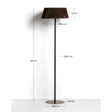 Outdoor-Solar-Stehlampe Aldet aus flachem Seil mit braunem Metallfuß, Ø 46 cm von Kave Home – Bild 6