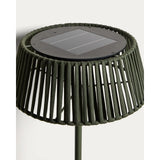 Outdoor-Solar-Stehlampe Aldet aus flachem Seil mit grünem Metallfuß, Ø 46 cm von Kave Home – Bild 10