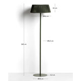 Outdoor-Solar-Stehlampe Aldet aus flachem Seil mit grünem Metallfuß, Ø 46 cm von Kave Home – Bild 5