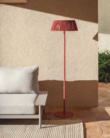 Outdoor-Solar-Stehlampe Aldet aus flachem Seil mit terrakottafarbenem Metallfuß, Ø 46 cm von Kave Home – Bild 2