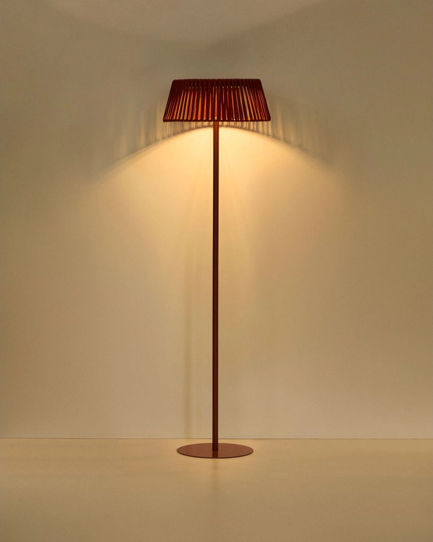 Outdoor-Solar-Stehlampe Aldet aus flachem Seil mit terrakottafarbenem Metallfuß, Ø 46 cm von Kave Home – Bild 5