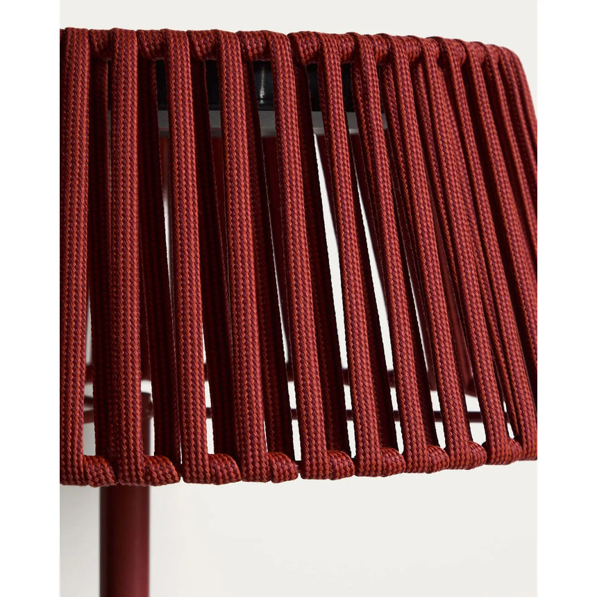 Outdoor-Solar-Stehlampe Aldet aus flachem Seil mit terrakottafarbenem Metallfuß, Ø 46 cm von Kave Home – Bild 8