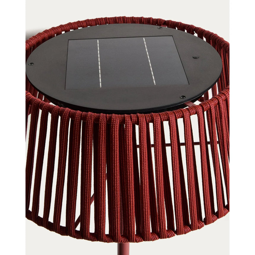 Outdoor-Solar-Stehlampe Aldet aus flachem Seil mit terrakottafarbenem Metallfuß, Ø 46 cm von Kave Home – Bild 9