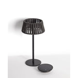 Outdoor-Solar-Tischlampe Aldet aus flachem Seil mit Metallfuß von Kave Home – Bild 6