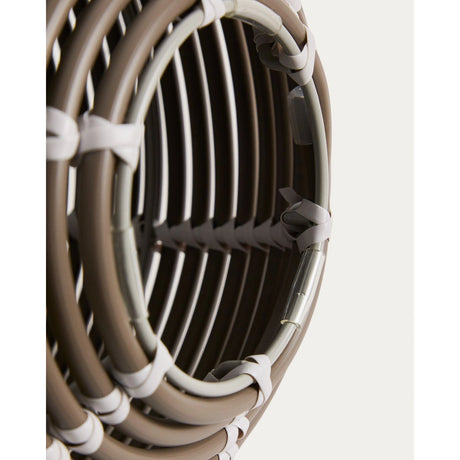 Outdoor-Solar-Tischlampe Garoina aus synthetischem Rattan in Taupe mit LED-Technologie, Ø 25 cm von Kave Home – Bild 10