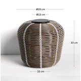 Outdoor-Solar-Tischlampe Garoina aus synthetischem Rattan in Taupe mit LED-Technologie, Ø 35 cm von Kave Home – Bild 5