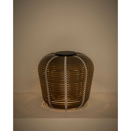 Outdoor-Solar-Tischlampe Garoina aus synthetischem Rattan in Taupe mit LED-Technologie, Ø 35 cm von Kave Home – Bild 7