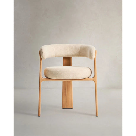 Outdoor-Stuhl Granit in Beige mit Beinen aus massivem Teakholz mit naturfarbenem Finish, 100 % FSC von Kave Home – Bild 6