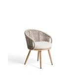 Outdoor-Stuhl Lidario aus Aluminium in Holzoptik und Kunststoffseil in Taupe von Kave Home – Bild 1