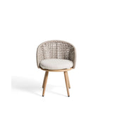 Outdoor-Stuhl Lidario aus Aluminium in Holzoptik und Kunststoffseil in Taupe von Kave Home – Bild 2