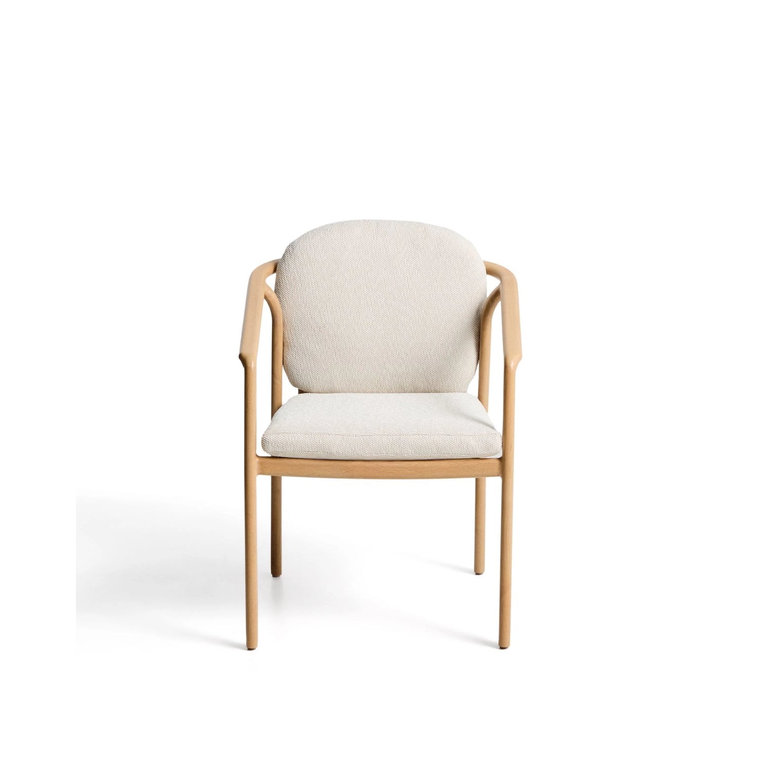 Outdoor-Stuhl Sirte aus Aluminium mit Finish in Holzoptik und écrufarbenem Seil von Kave Home – Bild 1