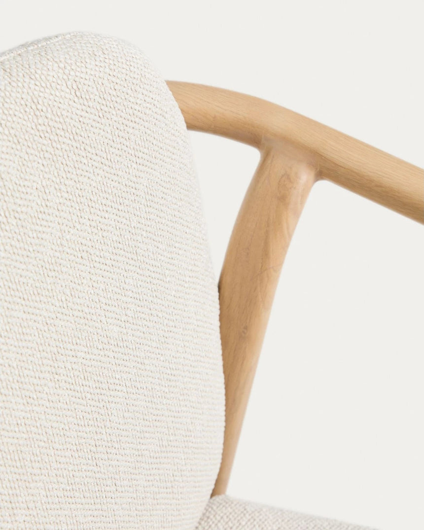 Outdoor-Stuhl Sirte aus Aluminium mit Finish in Holzoptik und écrufarbenem Seil von Kave Home – Bild 6