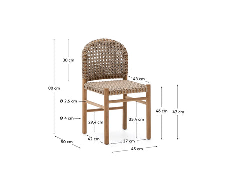 Outdoor-Stuhl Tavira aus massivem Teakholz von Kave Home – Produktbild 5
