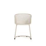 Outdoor-Stuhl Tenaro aus Kunststoff mit beigem Stahlgestell von Kave Home – Bild 5