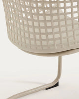 Outdoor-Stuhl Tenaro aus Kunststoff mit beigem Stahlgestell von Kave Home – Bild 9