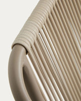 Outdoor-Stuhl Zivia aus écrufarbenem Seil und taupefarben verzinktem Stahl von Kave Home – Bild 10