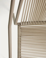 Outdoor-Stuhl Zivia aus écrufarbenem Seil und taupefarben verzinktem Stahl von Kave Home – Bild 11