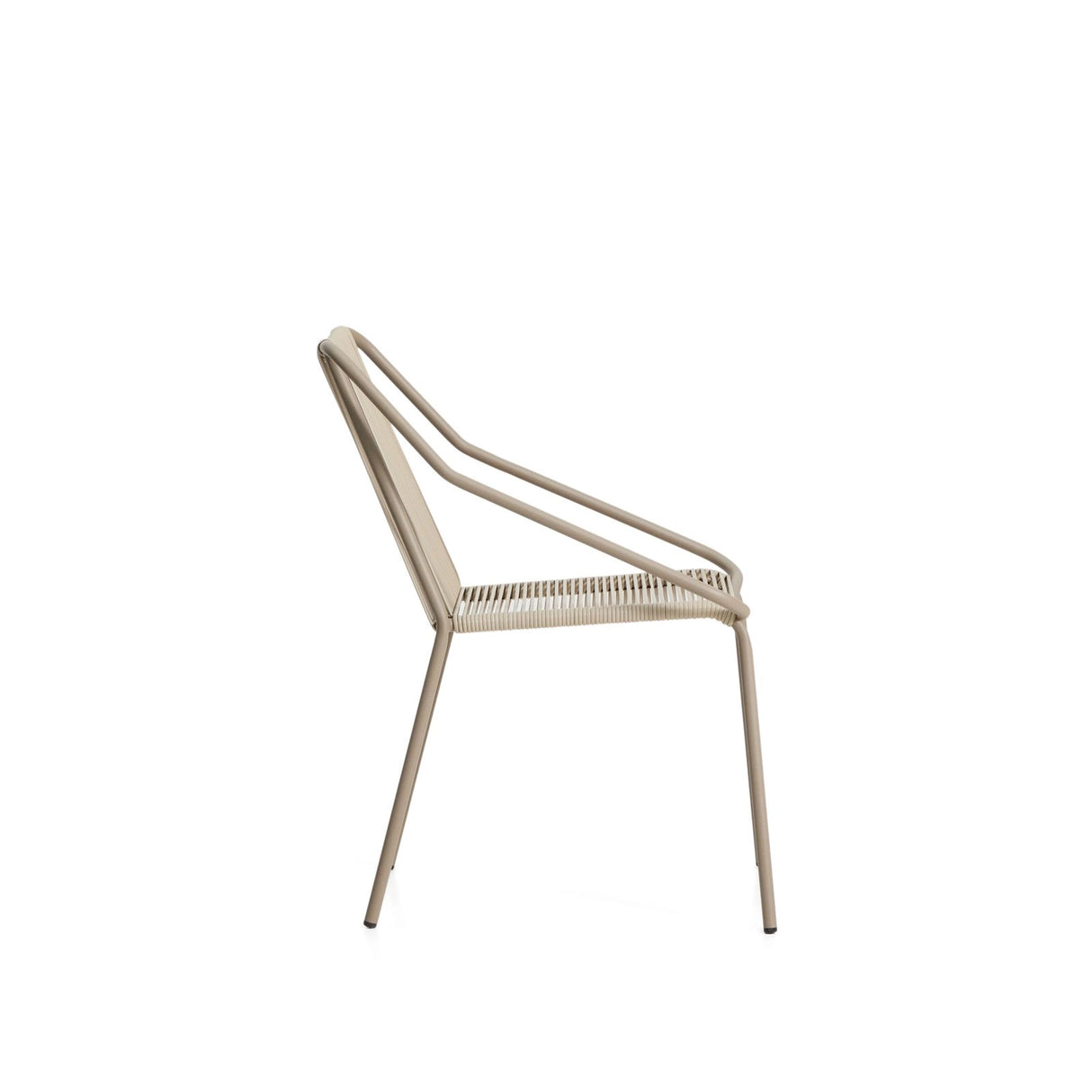 Outdoor-Stuhl Zivia aus écrufarbenem Seil und taupefarben verzinktem Stahl von Kave Home – Bild 5
