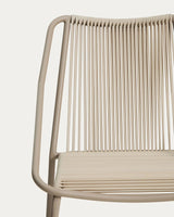 Outdoor-Stuhl Zivia aus écrufarbenem Seil und taupefarben verzinktem Stahl von Kave Home – Bild 8