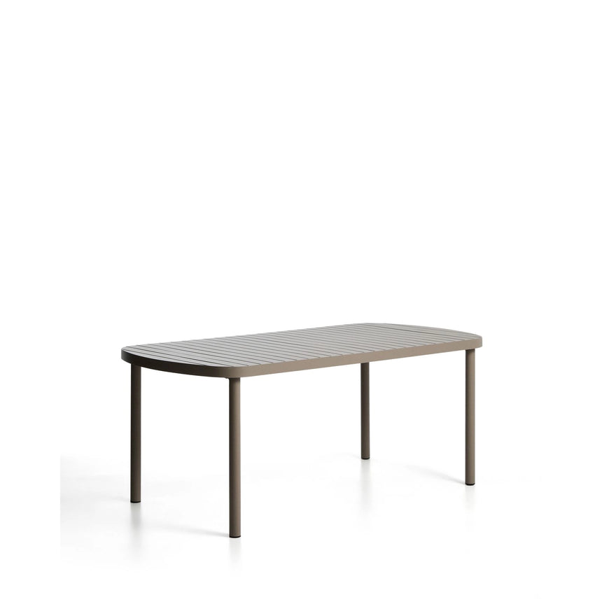 Outdoor-Tisch Joncols aus Aluminium mit taupefarbener Lackierung, 180 x 90 cm von Kave Home – Bild 2