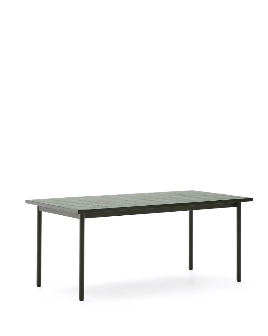 Outdoor-Tisch Maurina aus grün verzinktem Stahl und grünen Kacheln 223 x 101 cm von Kave Home – Produktbild 8