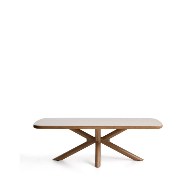 Outdoor-Tisch Mirtia aus Aluminium in Holzoptik und gesintertem Stein 240 x 110 cm von Kave Home – Bild 1