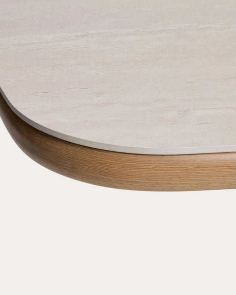 Outdoor-Tisch Mirtia aus Aluminium in Holzoptik und gesintertem Stein 240 x 110 cm von Kave Home – Bild 3