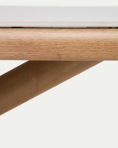 Outdoor-Tisch Mirtia aus Aluminium in Holzoptik und gesintertem Stein 240 x 110 cm von Kave Home – Bild 5